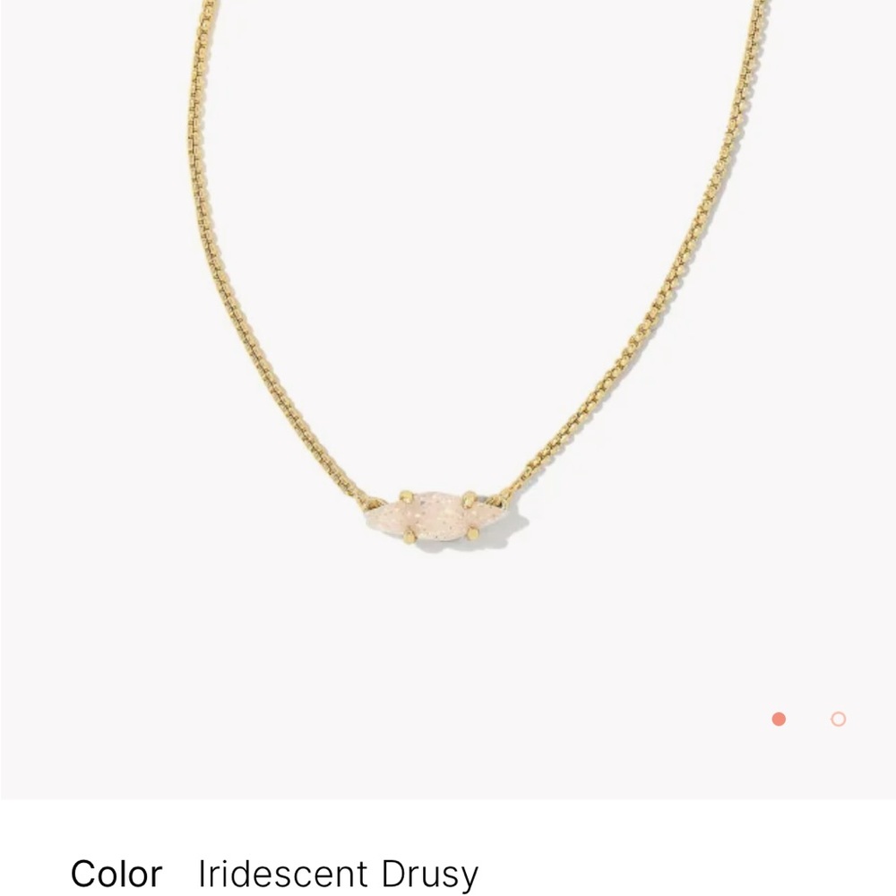 Kendra Scott Bridgete Iridescent Drusy necklace. In great condition